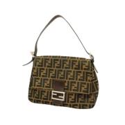 Pre-owned Canvas shoulder-bags Fendi Vintage , Brown , Dames