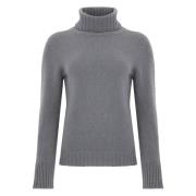 Grijze Cashmere Coltrui Trui Tabaroni Cashmere , Gray , Dames