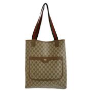 Pre-owned Canvas gucci-bags Gucci Vintage , Beige , Dames