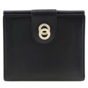 Pre-owned Leather wallets Bvlgari Vintage , Black , Dames