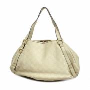 Pre-owned Leather handbags Gucci Vintage , Beige , Dames