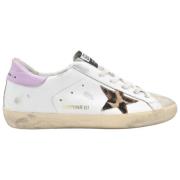 Witte Luipaardster Sneakers Golden Goose , White , Dames