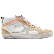 Witte Grijze Ster en Beige Sneakers Golden Goose , Beige , Dames