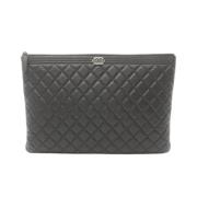 Pre-owned Leather chanel-bags Chanel Vintage , Black , Dames