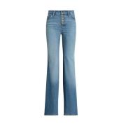 Lichtblauwe jeans met wijde pijpen Ralph Lauren , Blue , Dames