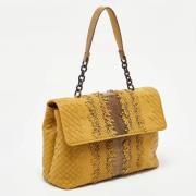 Pre-owned Leather handbags Bottega Veneta Vintage , Yellow , Dames