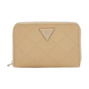 Eco Carly PU Leren Mini Portemonnee Guess , Beige , Dames