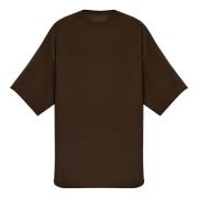 Grijze T-shirts en Polos Ruwe Snit Rick Owens , Brown , Heren