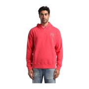 Hoodie met logoborduursel President's , Red , Heren