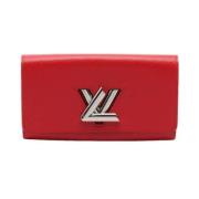 Pre-owned Leather wallets Louis Vuitton Vintage , Red , Dames