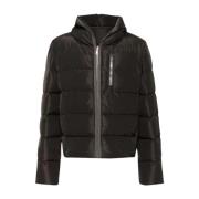 Grijze Donzen Jas met Capuchon Rick Owens , Gray , Heren