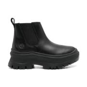 Zwarte Leren Chelsea Laarzen Timberland , Black , Dames