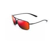 Stijlvolle zonnebril voor buitenactiviteiten Maui Jim , Black , Unisex