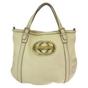 Pre-owned Leather gucci-bags Gucci Vintage , Beige , Dames