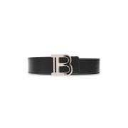 Leren riem Balmain , Black , Heren