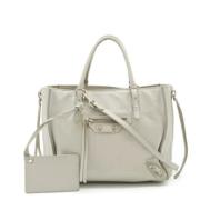 Pre-owned Leather balenciaga-bags Balenciaga Vintage , Gray , Dames