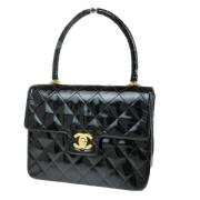 Pre-owned Leather chanel-bags Chanel Vintage , Black , Dames