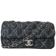 Pre-owned Leather chanel-bags Chanel Vintage , Black , Dames