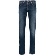 Indigo Blue Skinny Cut Denim Jeans Dondup , Blue , Heren