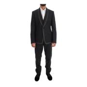 Pinstripe Pak voor Mannen - Zwart Dolce & Gabbana , Gray , Heren