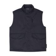 Gewatteerd waterdicht vest met rits Closed , Blue , Heren