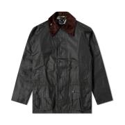 Stijlvolle gewaxte jas met katoenen voering Barbour , Green , Heren