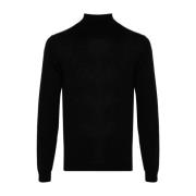 Zwarte Trui Collectie Roberto Collina , Black , Heren