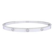 Pre-owned Metal bracelets Cartier Vintage , White , Dames