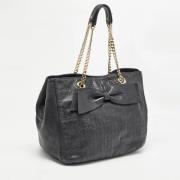 Pre-owned Leather totes Carolina Herrera Pre-owned , Black , Dames