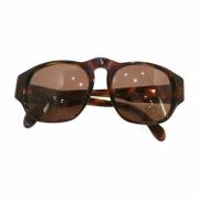 Pre-owned Plastic sunglasses Chanel Vintage , Brown , Dames