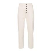 Ivoor Stijlvolle Broek Dondup , Beige , Dames