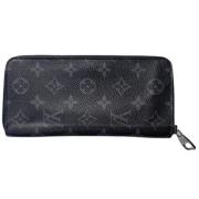 Pre-owned Canvas wallets Louis Vuitton Vintage , Black , Dames