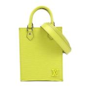 Pre-owned Leather handbags Louis Vuitton Vintage , Yellow , Dames