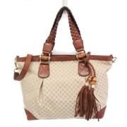 Pre-owned Canvas gucci-bags Gucci Vintage , Beige , Dames