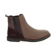 Comfortabele Leren Laarzen Kick Lipist Kickers , Brown , Dames