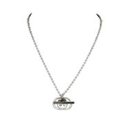 Pre-owned Silver necklaces Gucci Vintage , Gray , Dames