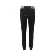 Zwarte katoenen joggingbroek met trekkoord Balmain , Black , Heren