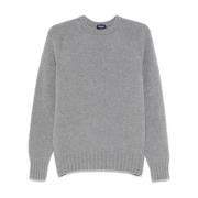 Merino Wol Crew Neck Sweater Drumohr , Gray , Heren