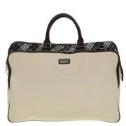 Pre-owned Canvas handbags Burberry Vintage , Beige , Dames