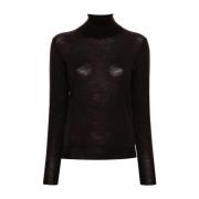 Bruine Sweater Collectie Roberto Collina , Brown , Dames