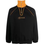 Zwarte Sweatshirt met rits Gebreid Rassvet , Black , Heren