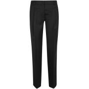 Zwarte wollen geplooide broek Mauro Grifoni , Black , Dames