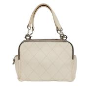 Pre-owned Leather chanel-bags Chanel Vintage , Beige , Dames