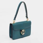 Pre-owned Leather handbags Gucci Vintage , Blue , Dames