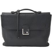 Pre-owned Canvas briefcases Louis Vuitton Vintage , Black , Heren