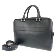 Pre-owned Leather briefcases Louis Vuitton Vintage , Black , Heren