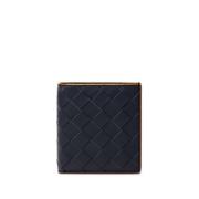 Gevlochten Bi-Fold Portemonnee Bottega Veneta , Black , Heren