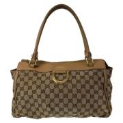 Pre-owned Canvas totes Gucci Vintage , Brown , Dames