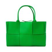 Leren Arco Tote Shopper Bottega Veneta , Green , Dames