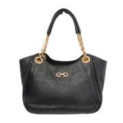 Pre-owned Leather handbags Salvatore Ferragamo Pre-owned , Black , Dam...